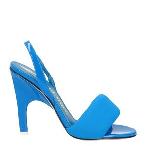 The Attico aqua blue slingback sandals with 110mm heel